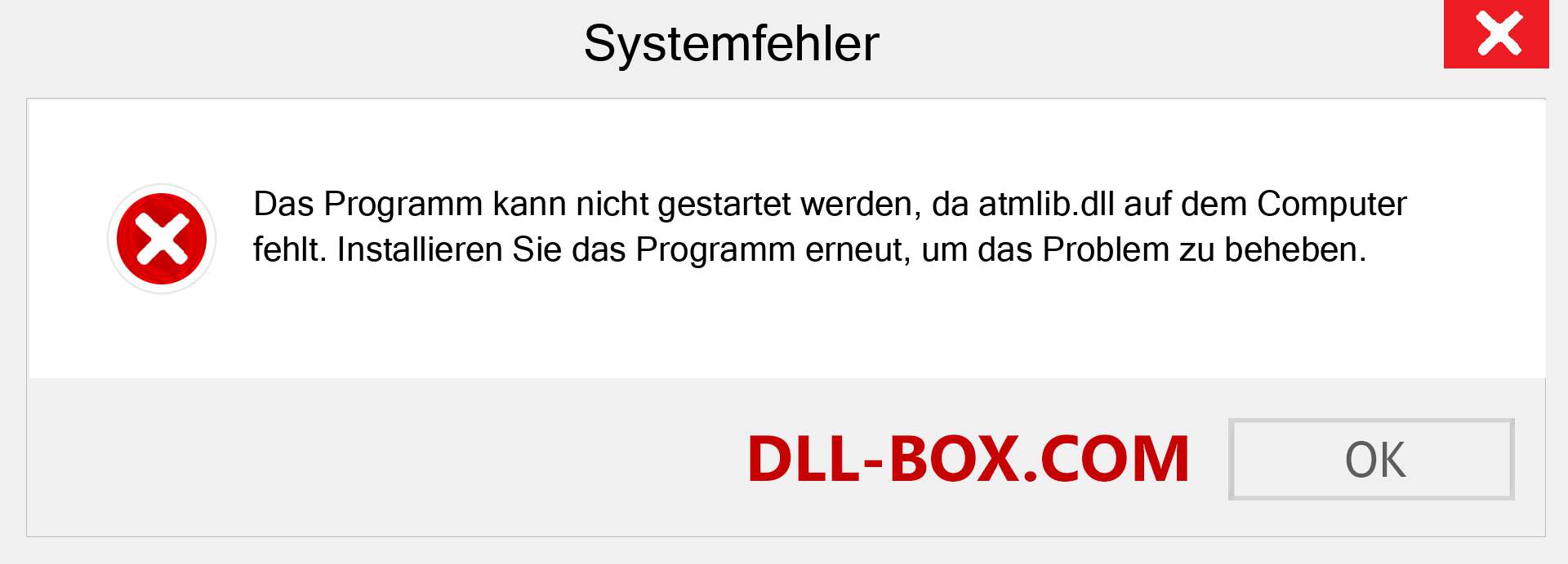 atmlib.dll-Datei fehlt?. Download für Windows 7, 8, 10 - Fix atmlib dll Missing Error unter Windows, Fotos, Bildern