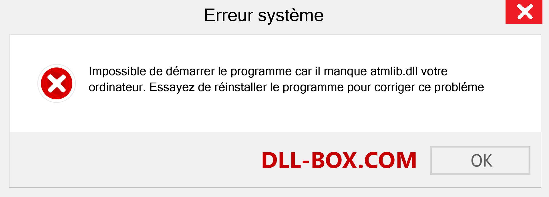 Le fichier atmlib.dll est manquant ?. Télécharger pour Windows 7, 8, 10 - Correction de l'erreur manquante atmlib dll sur Windows, photos, images